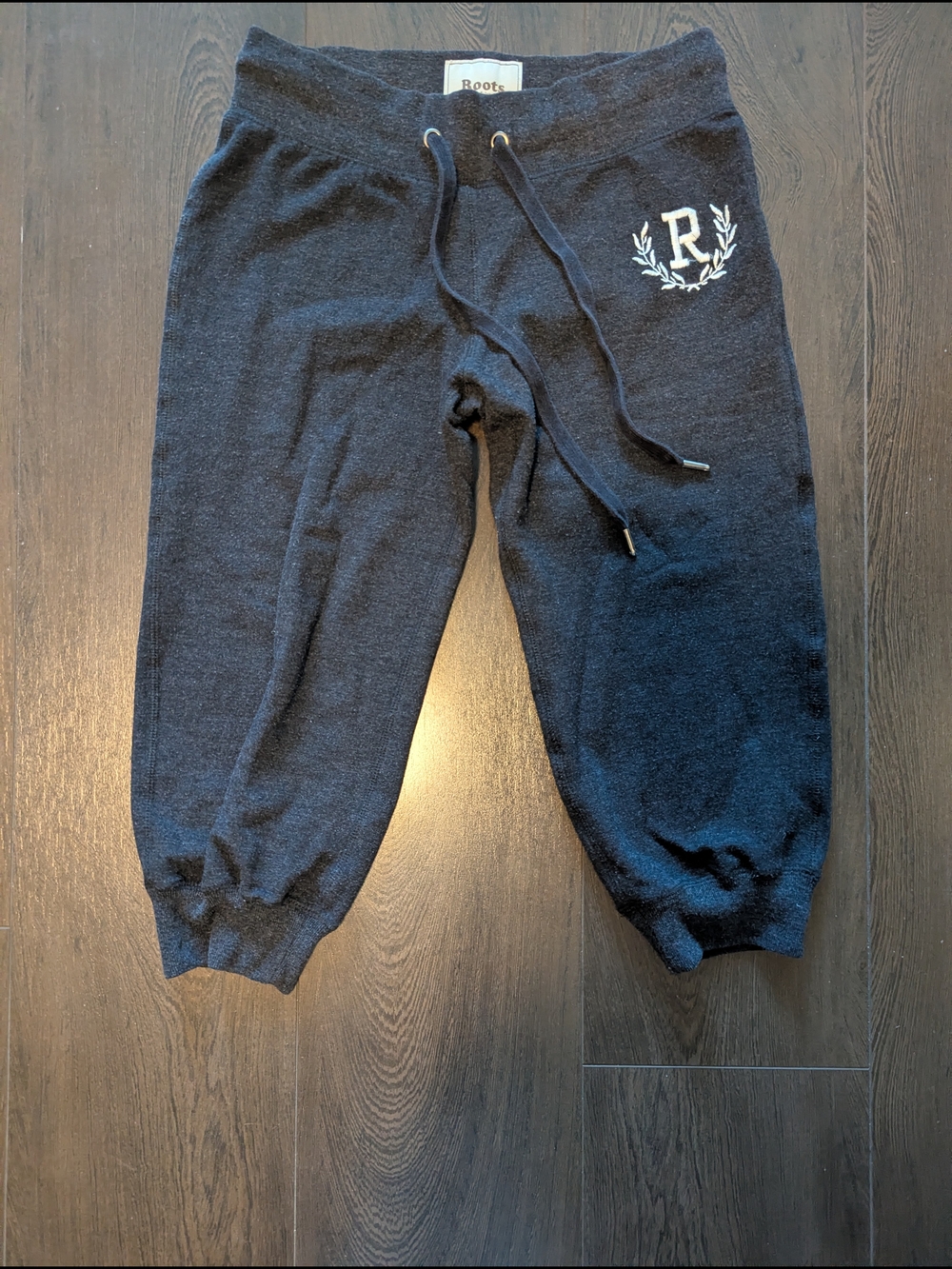 Roots Cozy Jogger Capris with Embroidered R Crest